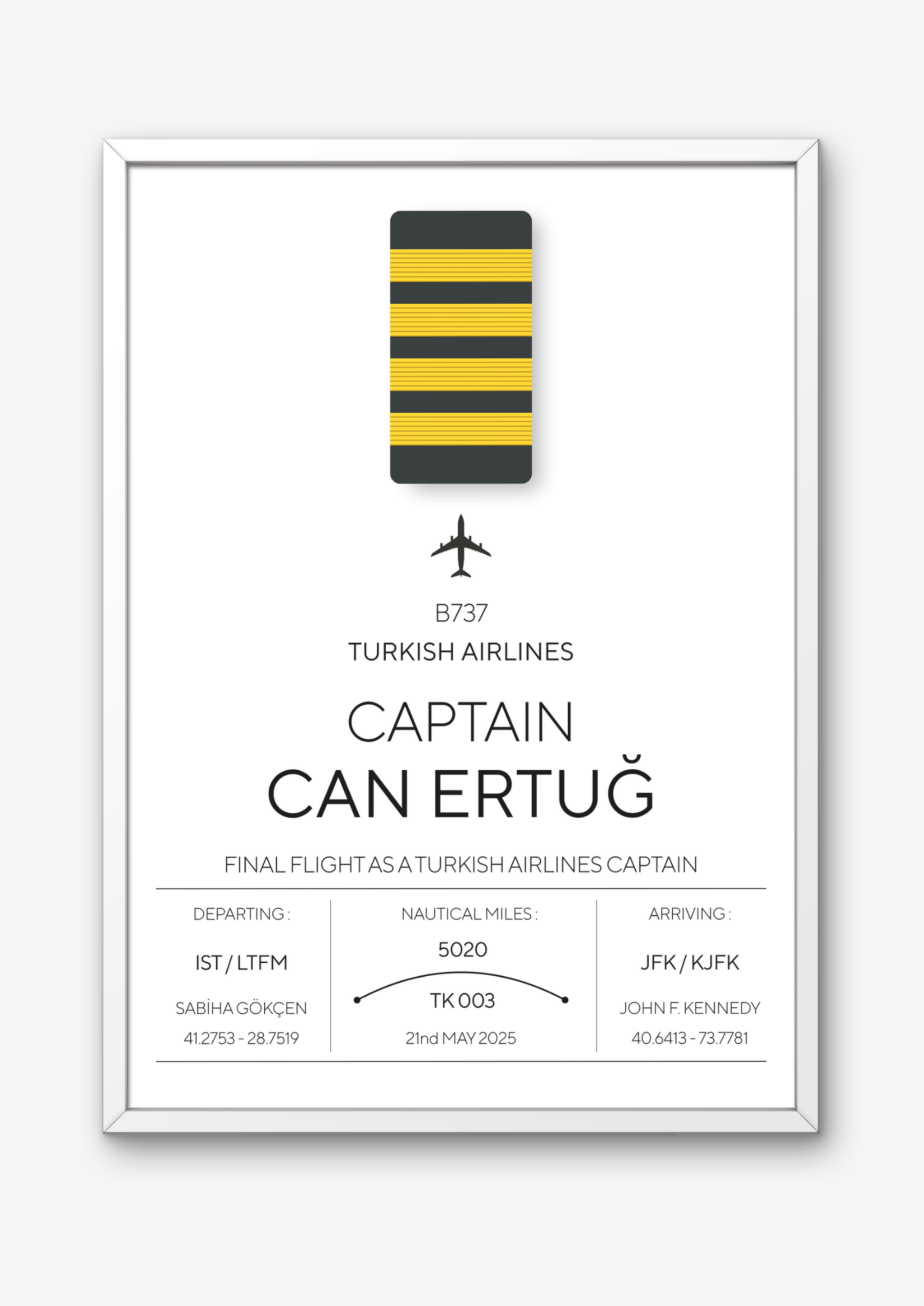 Kişiselleştirilebilir Kaptan Pilot Posteri - Pilot Posterleri No.2