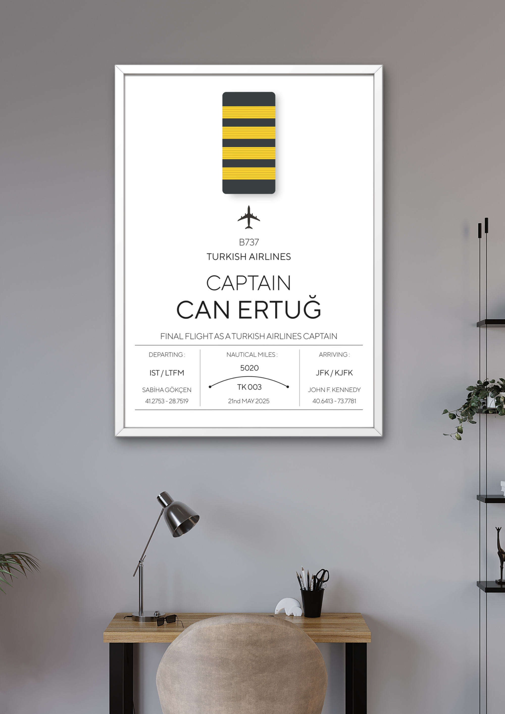 Kişiselleştirilebilir Kaptan Pilot Posteri - Pilot Posterleri No.2