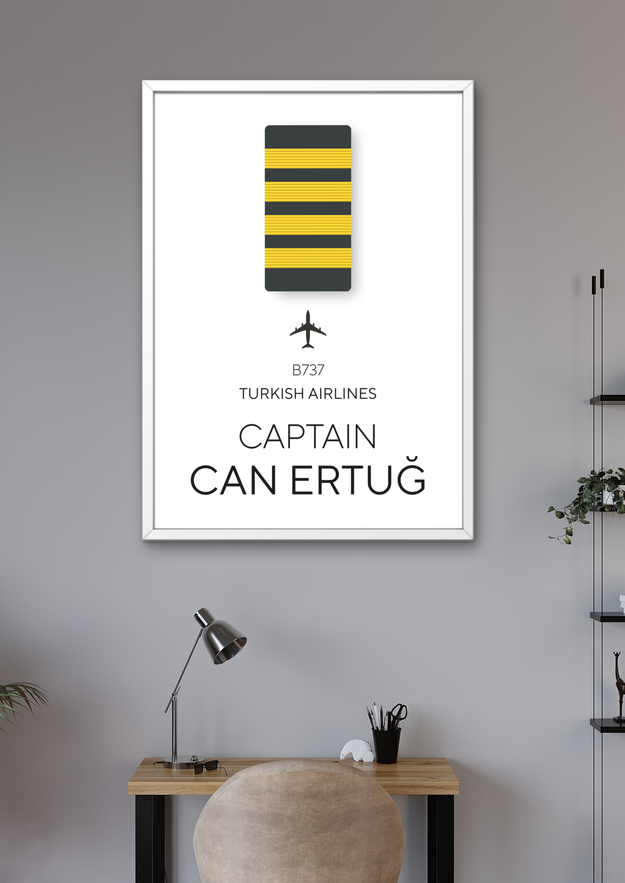 Kişiselleştirilebilir Kaptan Pilot Posteri - Pilot Posterleri No.3