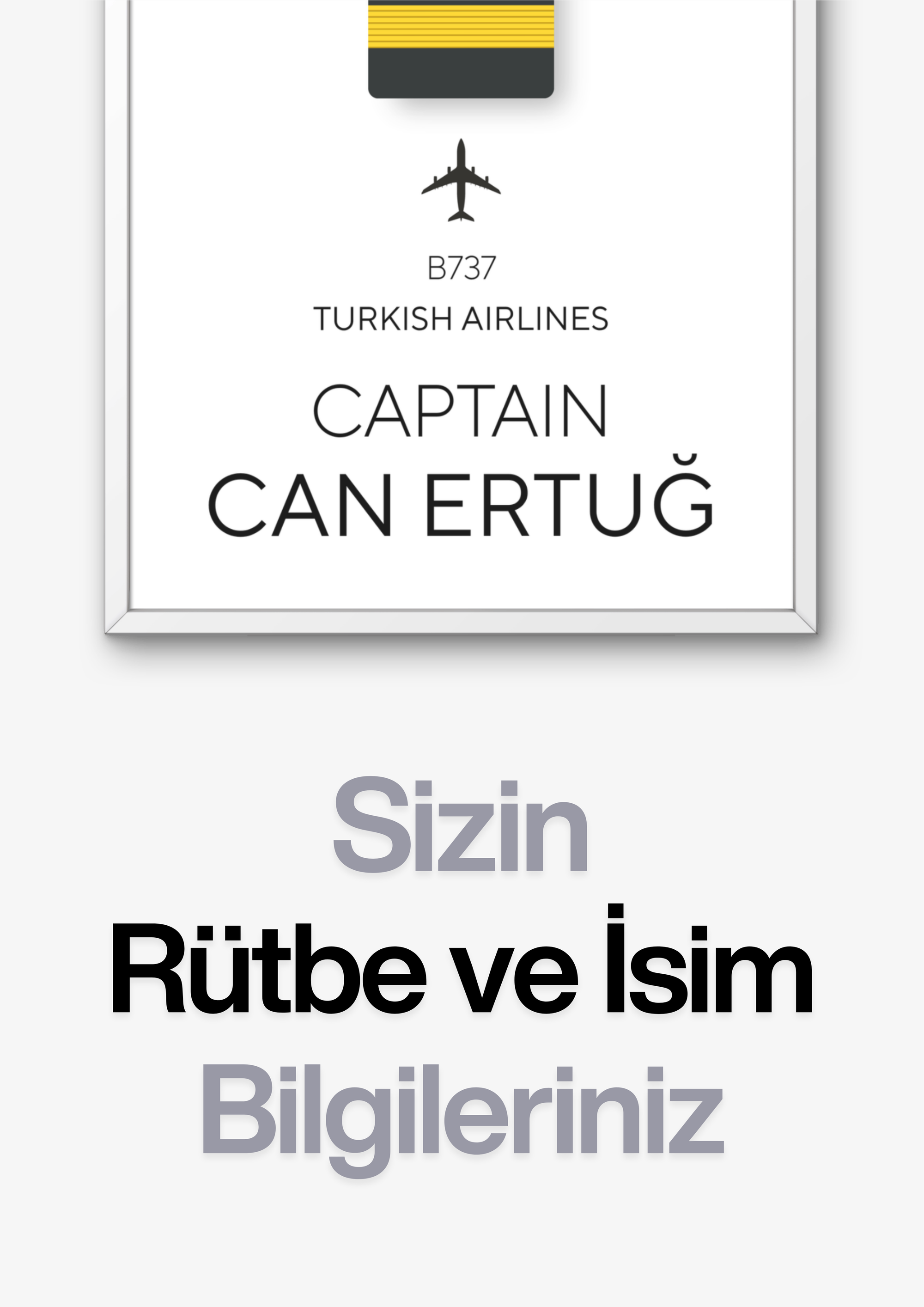 Kişiselleştirilebilir Kaptan Pilot Posteri - Pilot Posterleri No.3