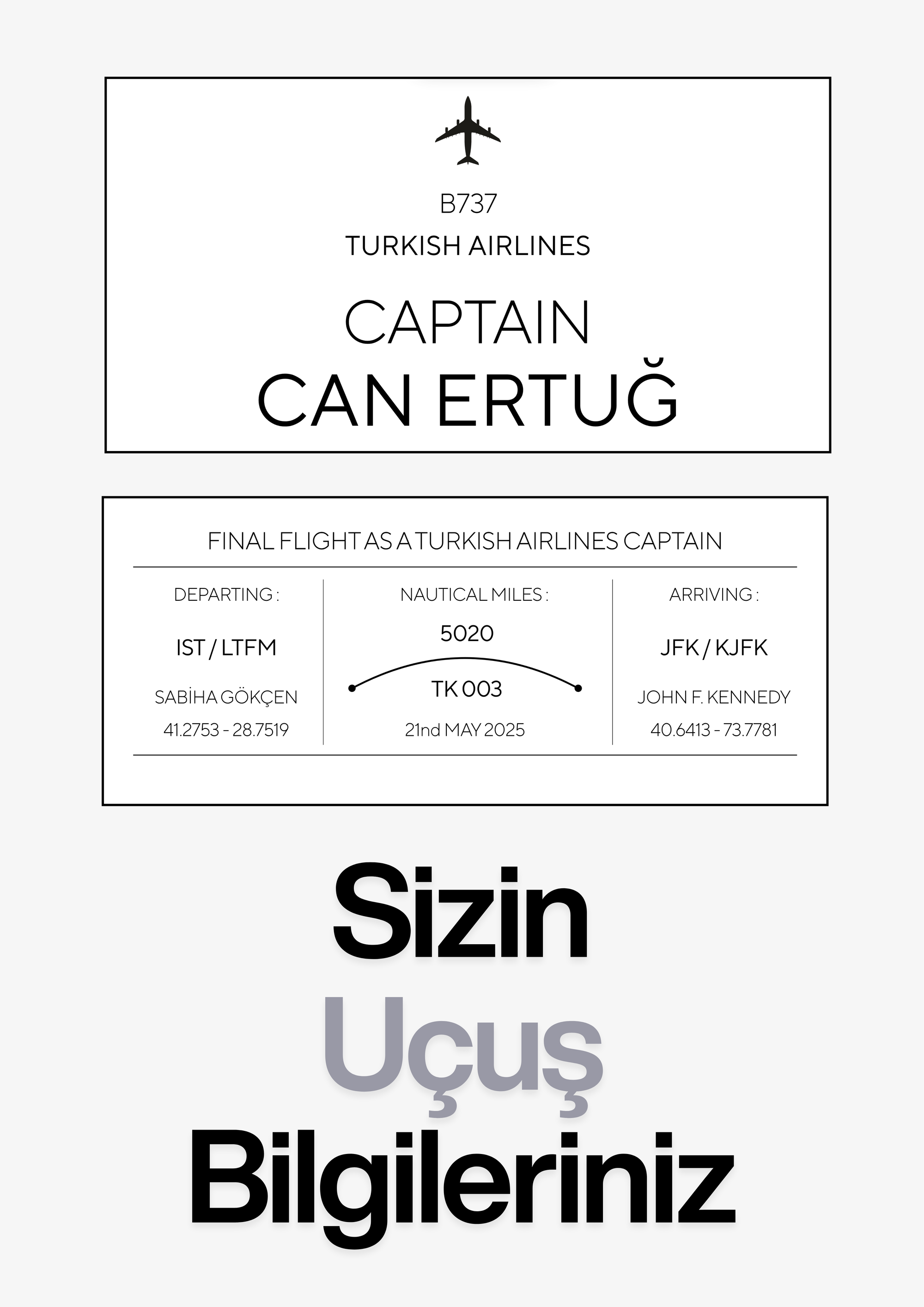 Kişiselleştirilebilir Kaptan Pilot Posteri - Pilot Posterleri No.2