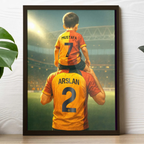 Kişiselleştirilebilir Baba Oğul Galatasaray Posteri - Forma Posterleri No.1