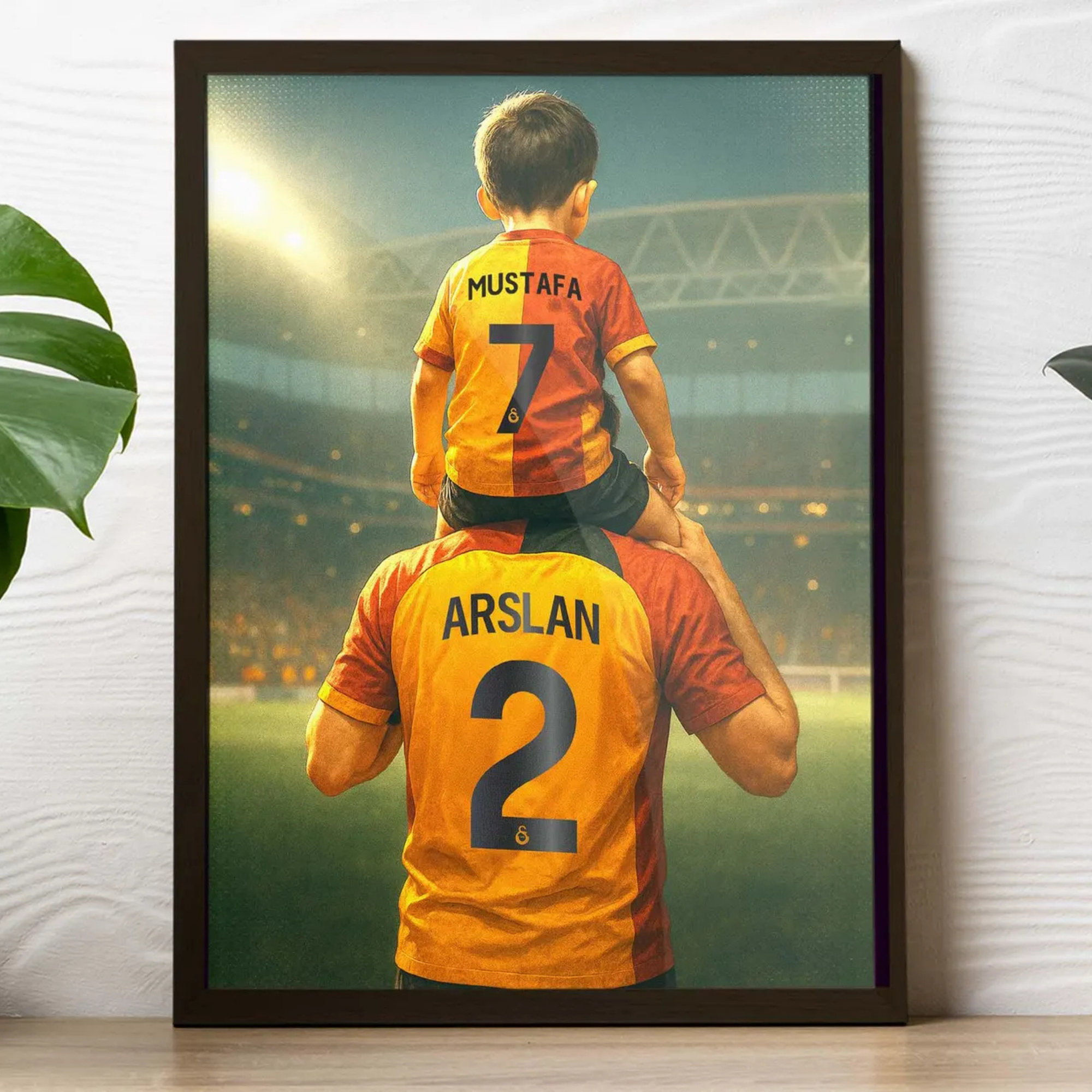 Kişiselleştirilebilir Baba Oğul Galatasaray Posteri - Forma Posterleri No.1