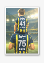 Kişiselleştirilebilir Baba Oğul Fenerbahçe Posteri - Forma Posterleri No.2