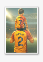 Kişiselleştirilebilir Baba Oğul Galatasaray Posteri - Forma Posterleri No.1