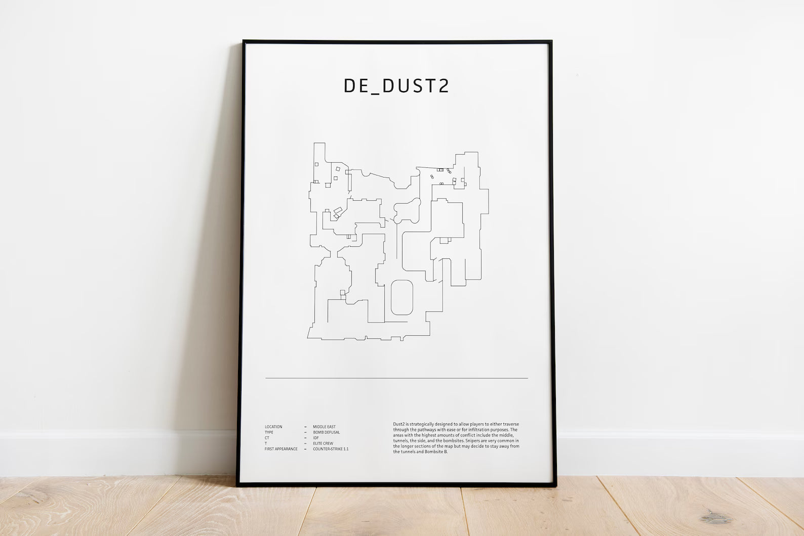 Counter-Strike De_Dust2 Harita Posteri - Oyun Posterleri No.1