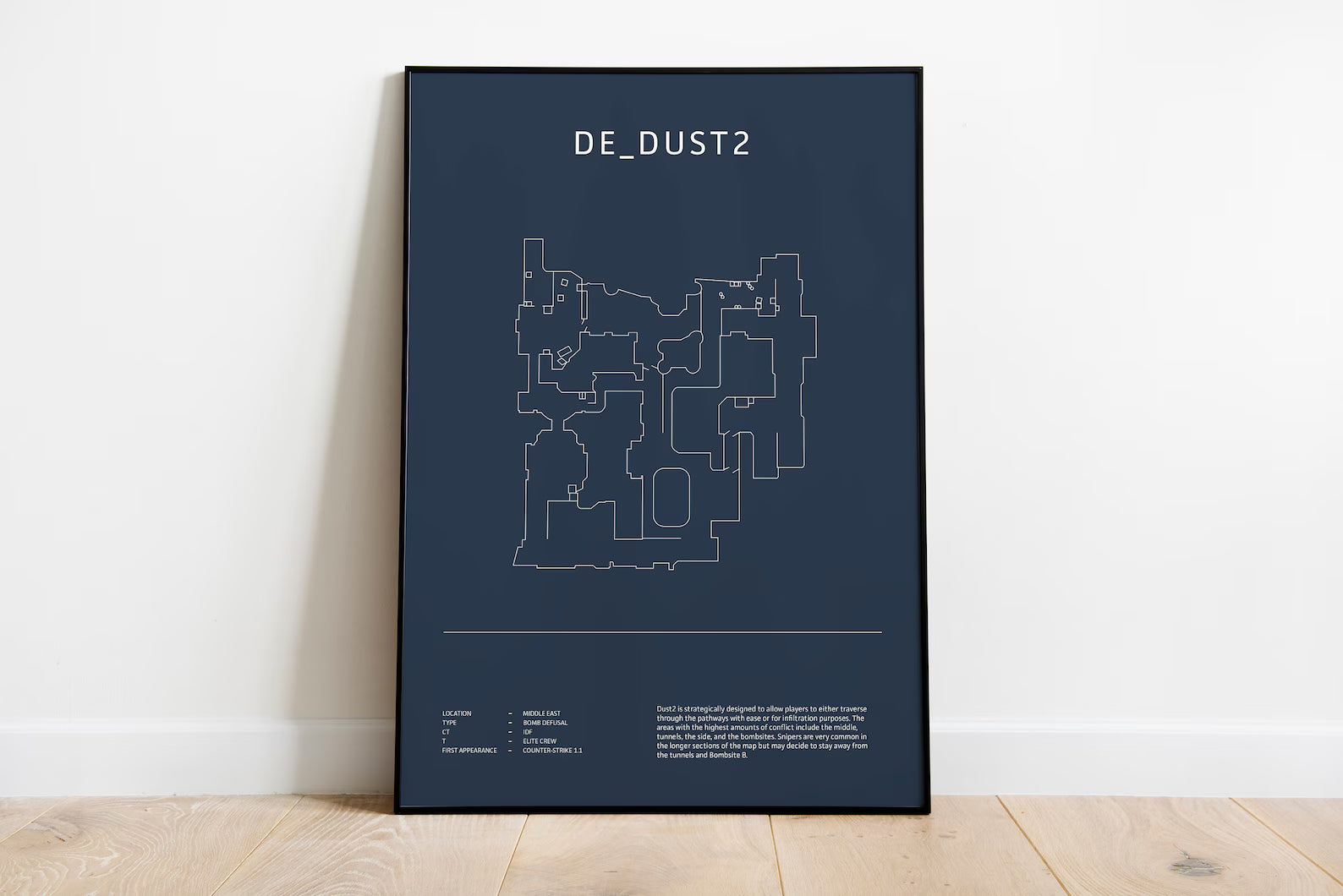 Counter-Strike De_Dust2 Harita Posteri - Oyun Posterleri No.1