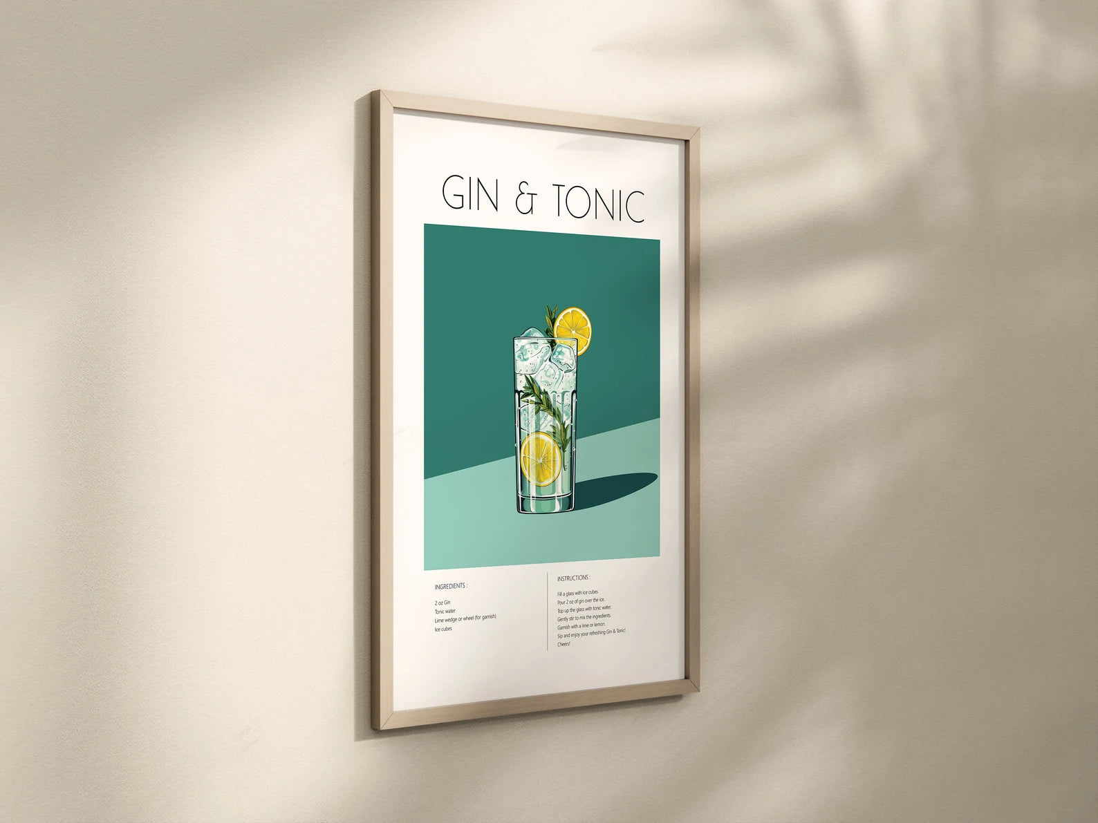 Gin & Tonic Kokteyl Tarifi Posteri