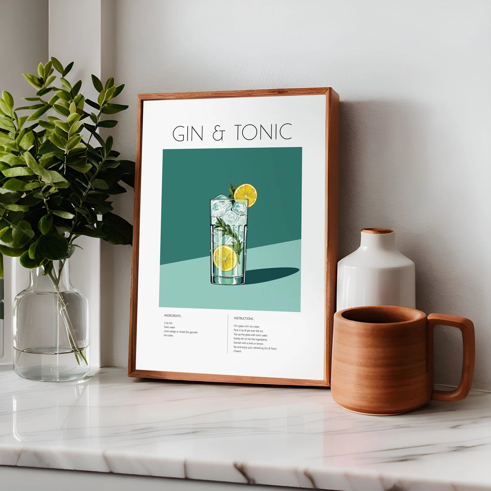 Gin & Tonic Kokteyl Tarifi Posteri