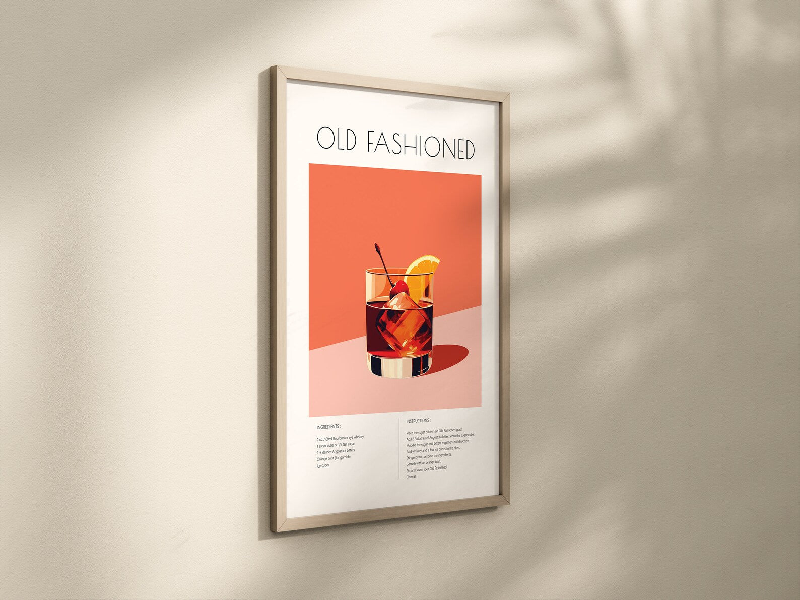 Old Fashioned Kokteyl Tarifi Posteri