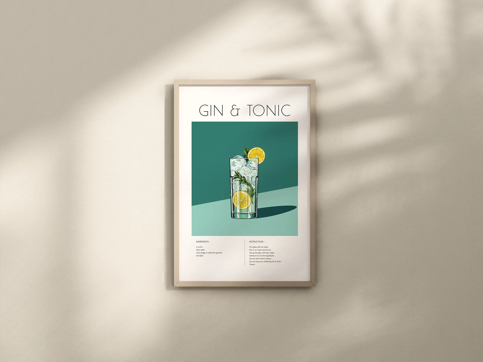 Gin & Tonic Kokteyl Tarifi Posteri