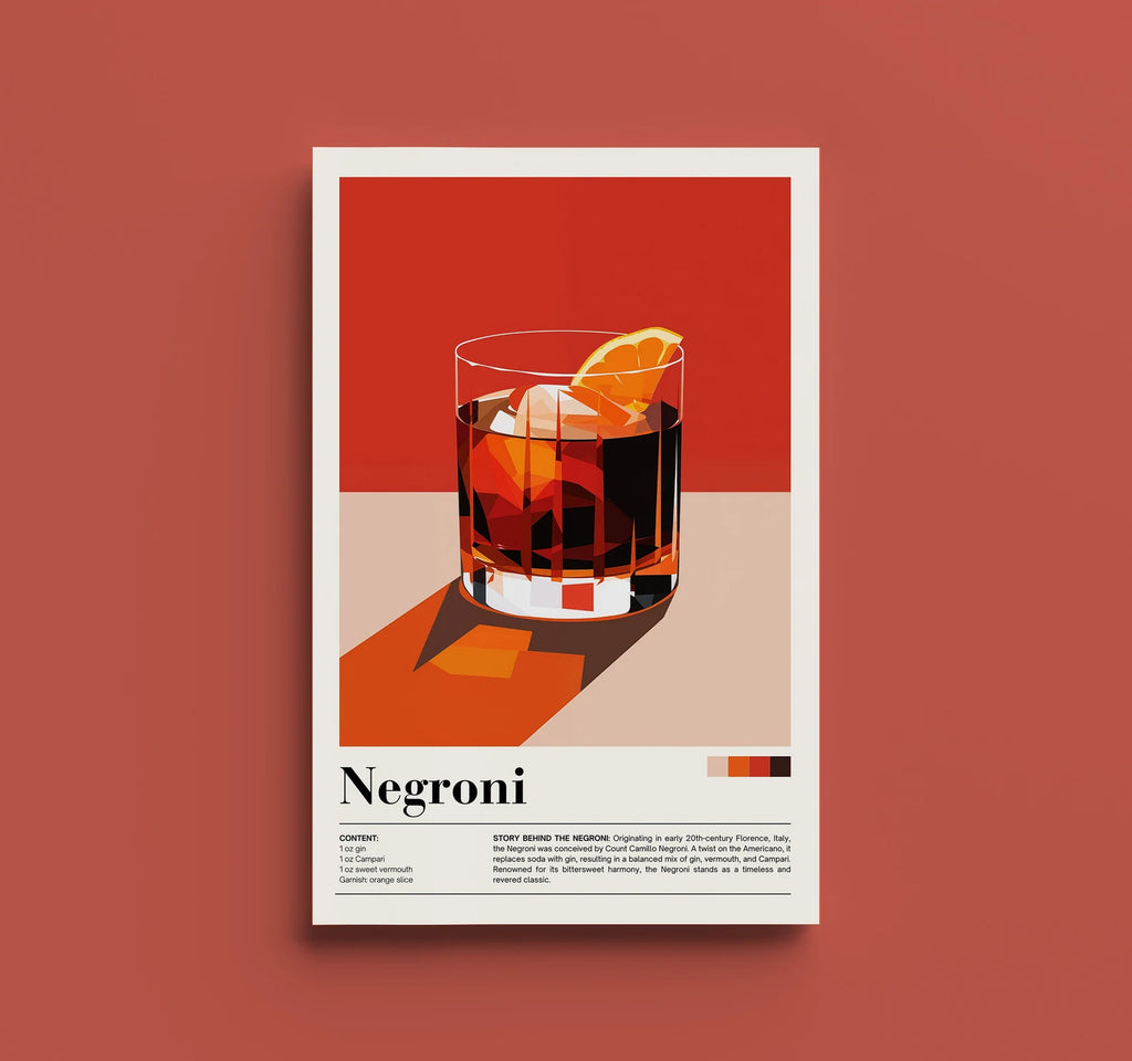 Vintage Negroni Kokteyl Posteri