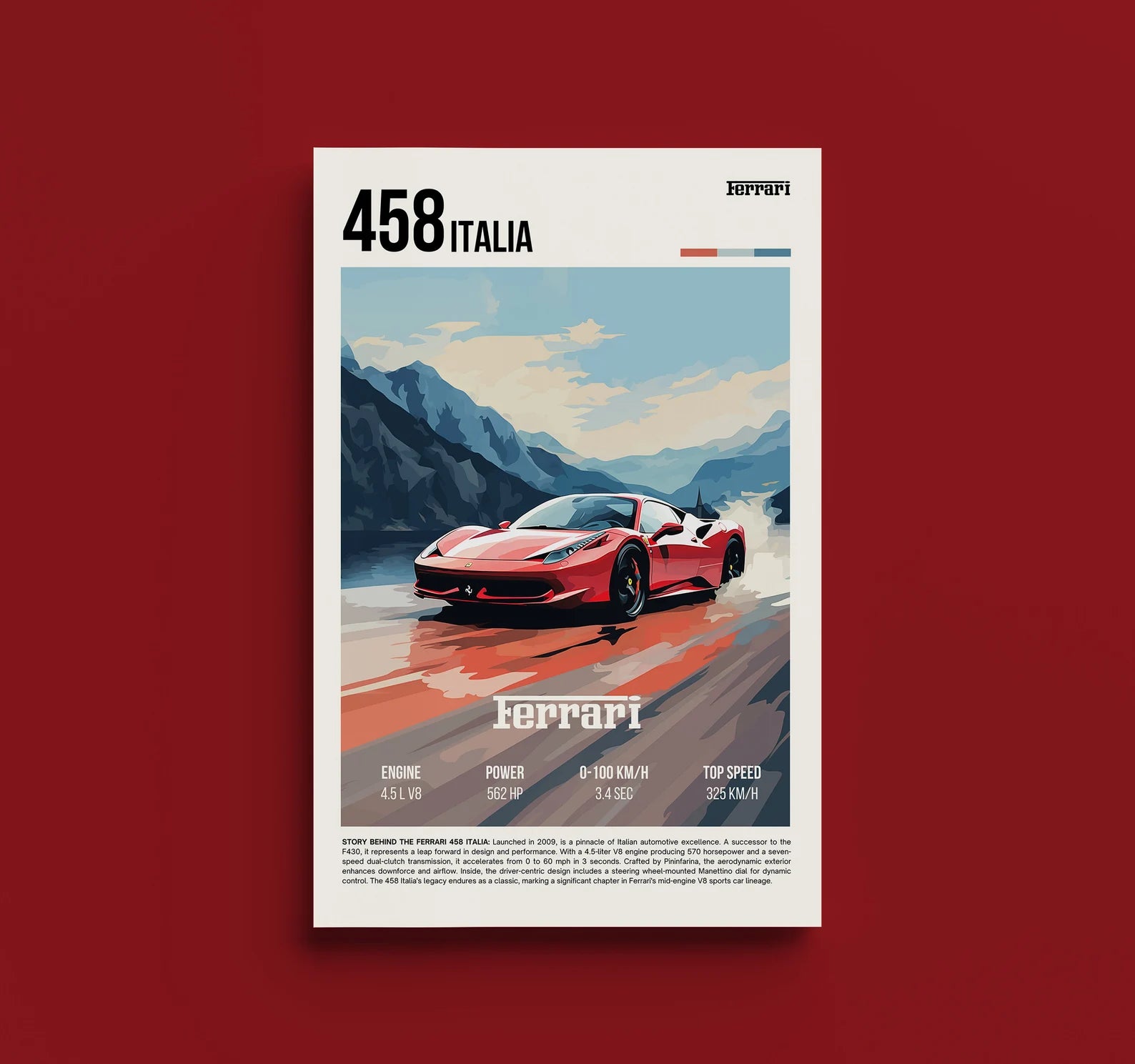Ferrari 458 Italia Posteri - Araba Posterleri No.7