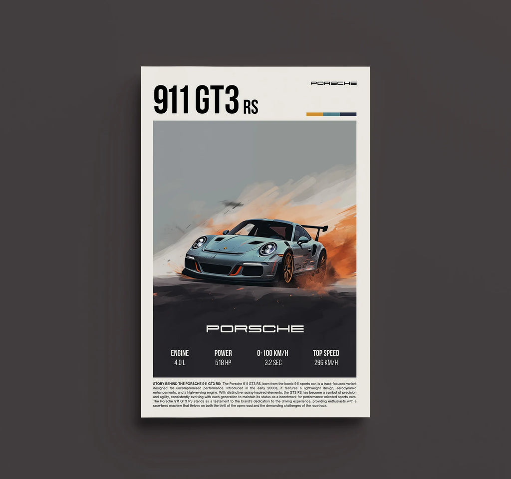 Porsche 911 GT3 RS Posteri - Araba Posterleri No.5