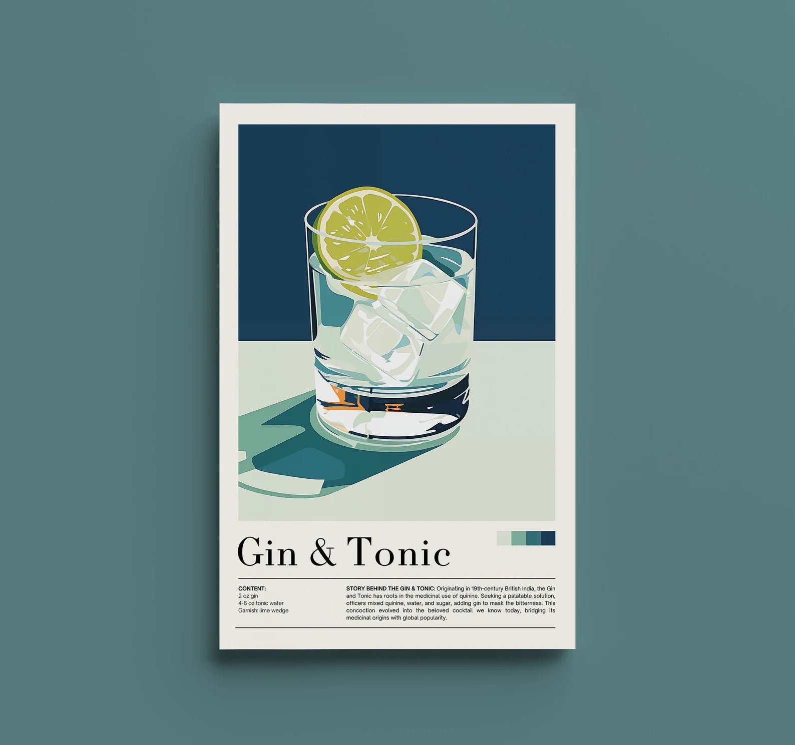 Gin & Tonic Kokteyl Posteri