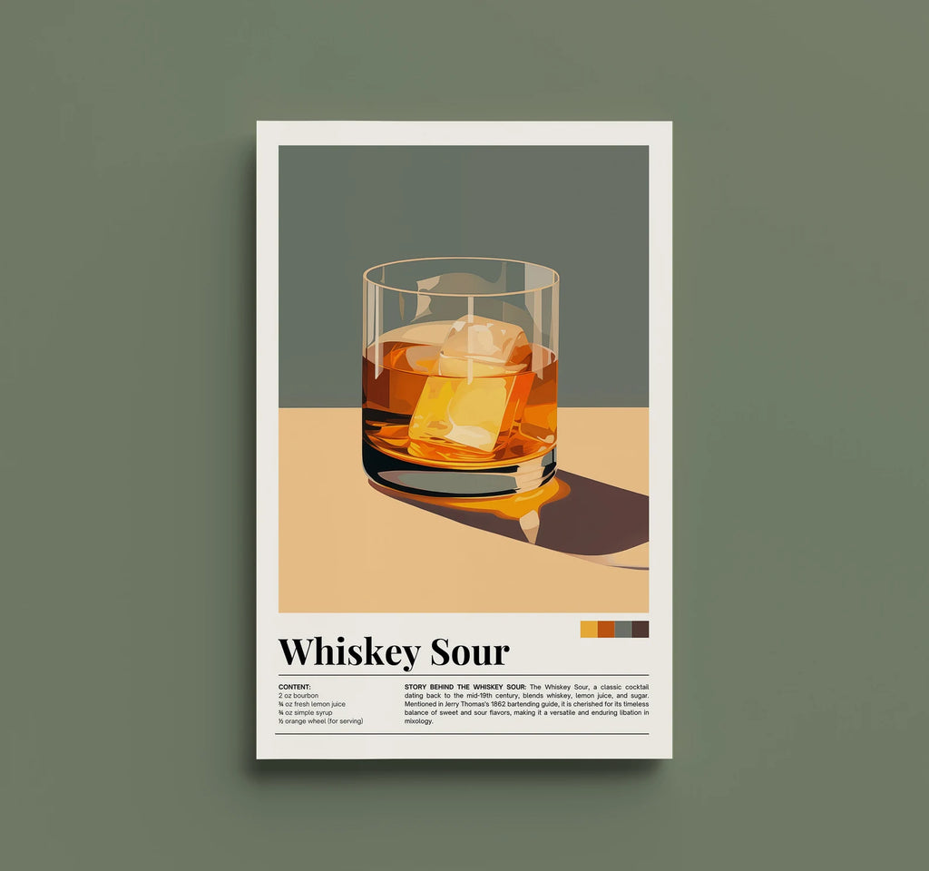 Whiskey Sour Kokteyl Posteri