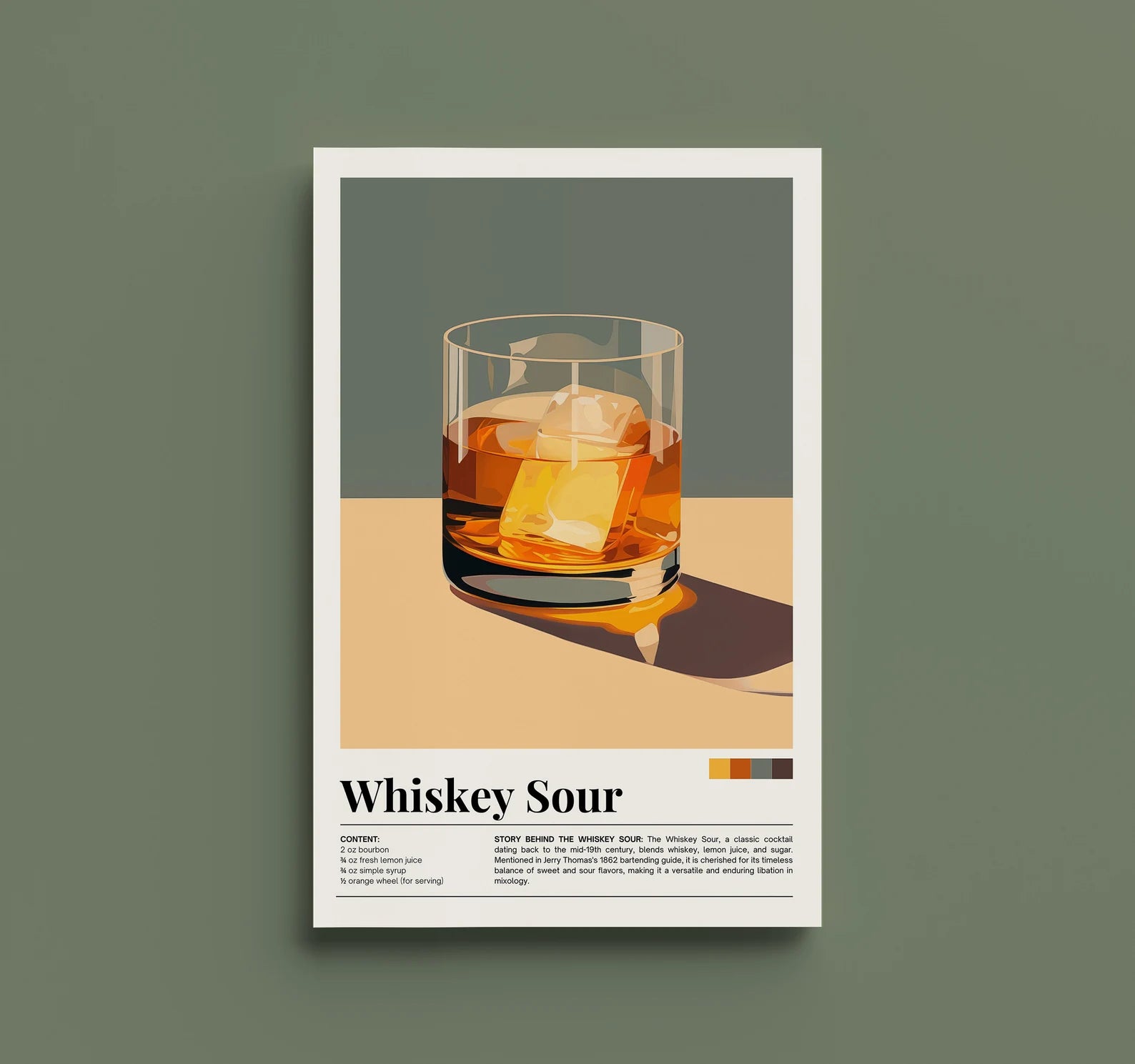 Whiskey Sour Kokteyl Posteri