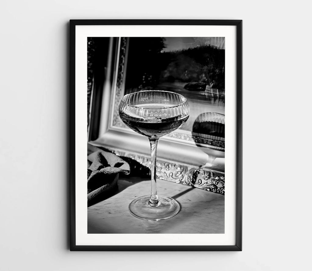 Siyah & Beyaz Vintage Şarap Posteri - Siyah & Beyaz Posterler No.4