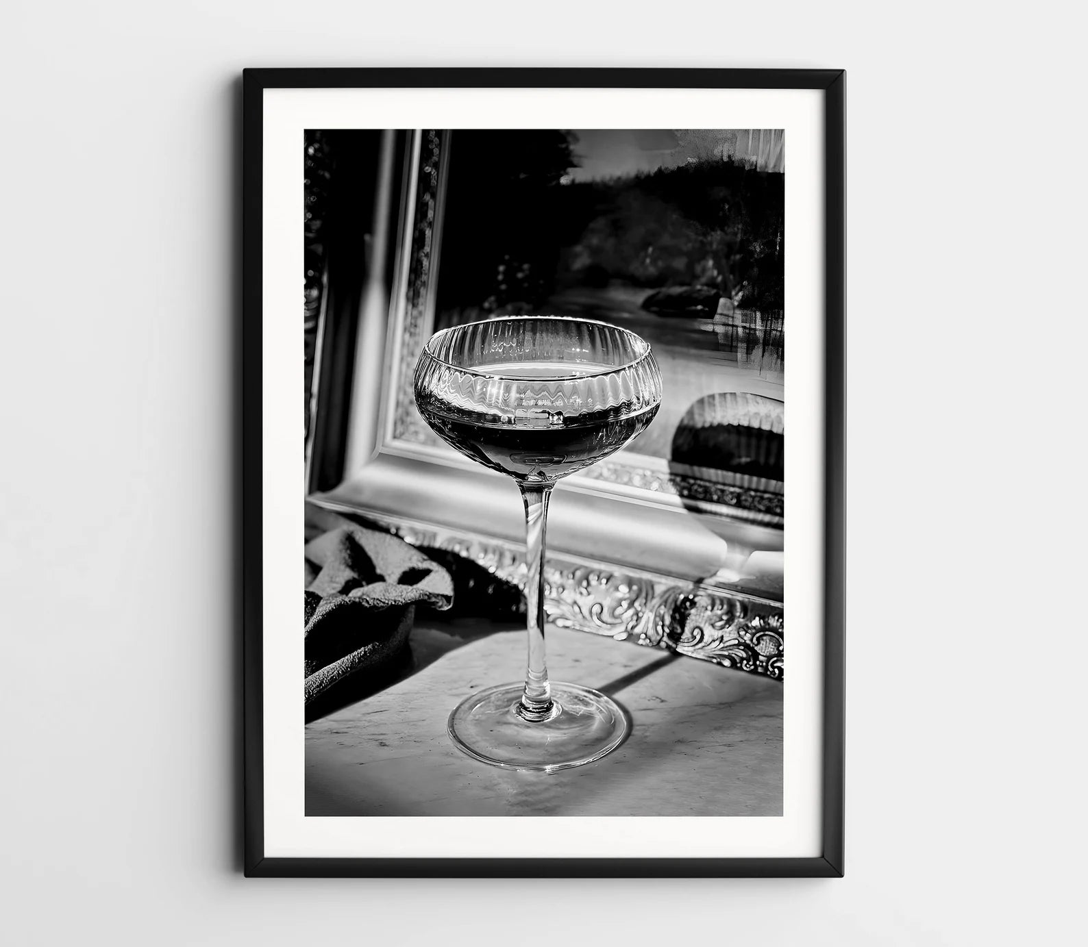Siyah & Beyaz Vintage Şarap Posteri - Siyah & Beyaz Posterler No.4