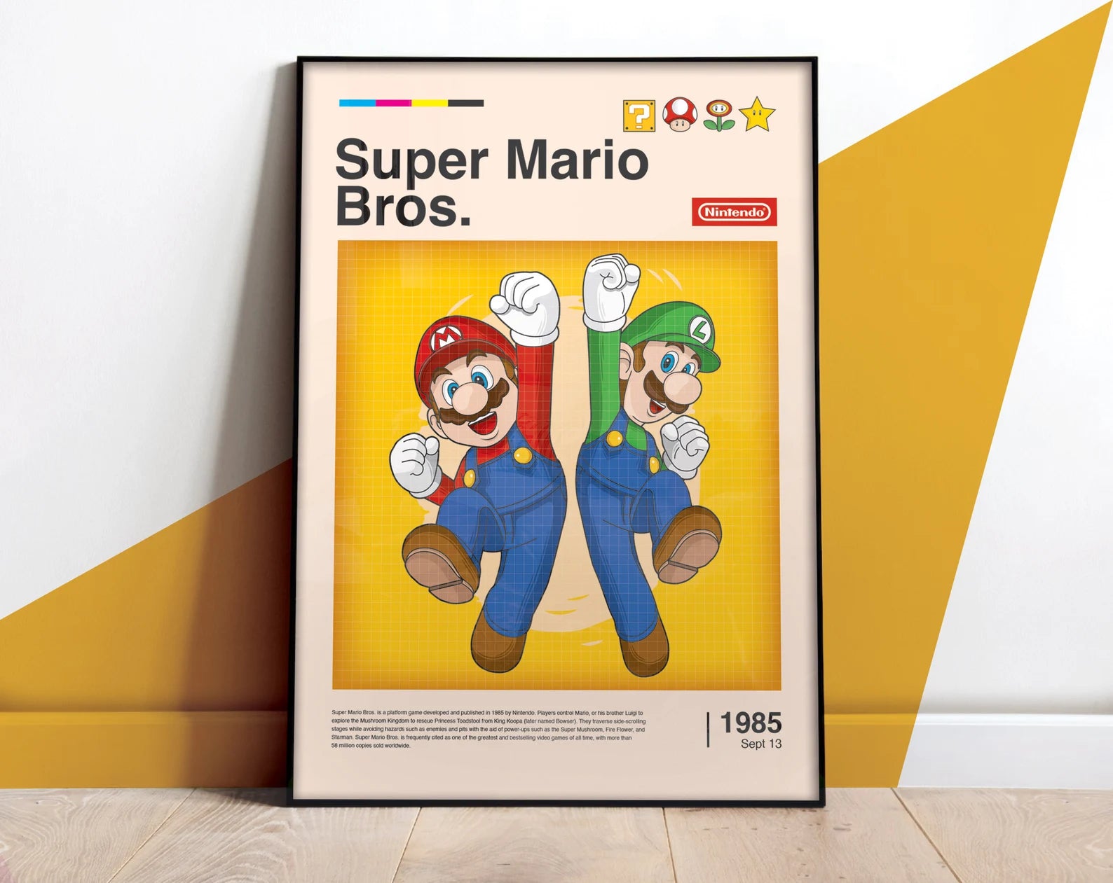 Super Mario Bros. Retro Oyun Posteri - Oyun Posterleri No.14
