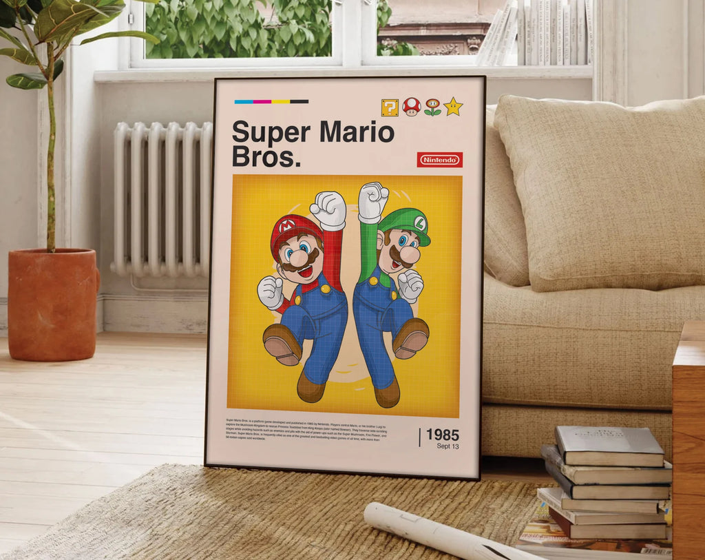 Super Mario Bros. Retro Oyun Posteri - Oyun Posterleri No.14