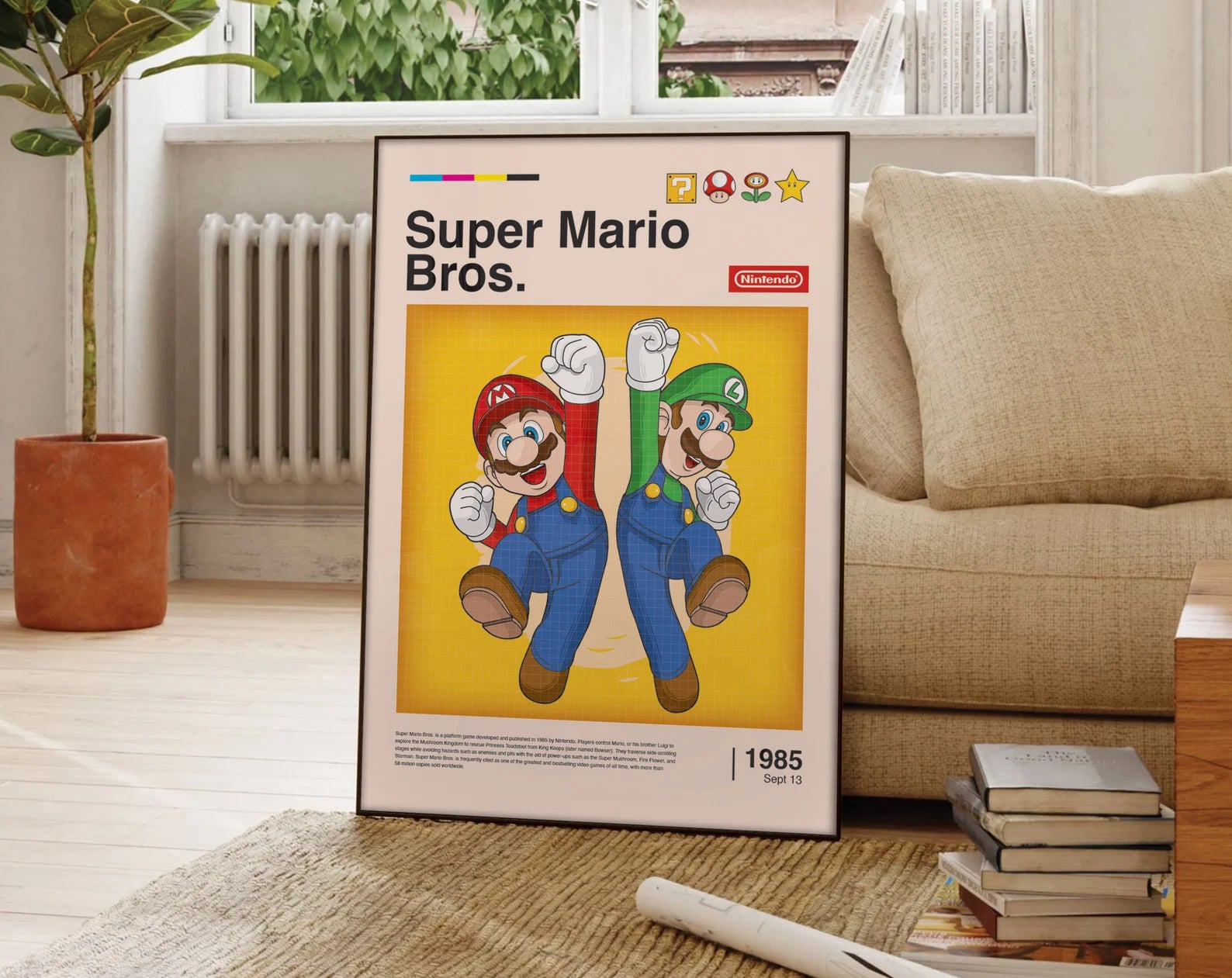 Super Mario Bros. Retro Oyun Posteri - Oyun Posterleri No.14