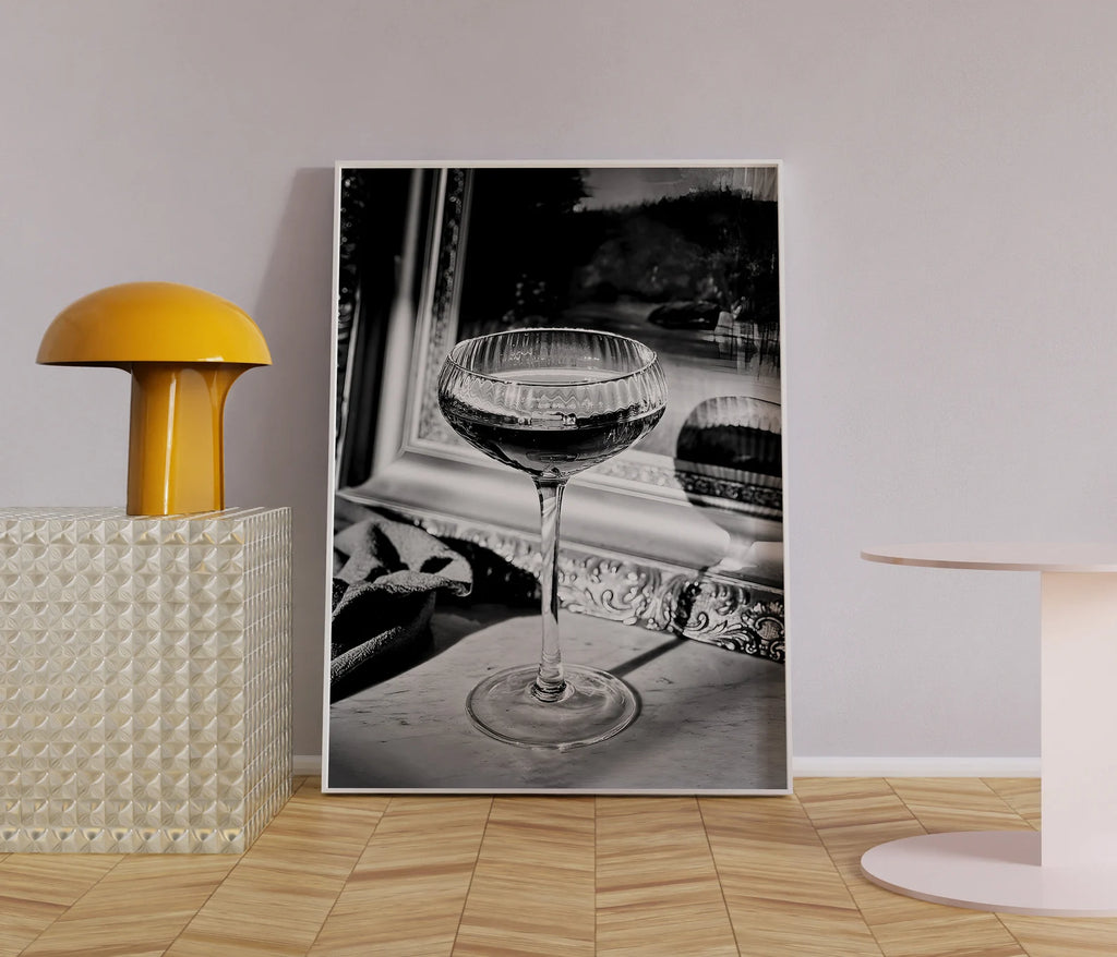 Siyah & Beyaz Vintage Şarap Posteri - Siyah & Beyaz Posterler No.4