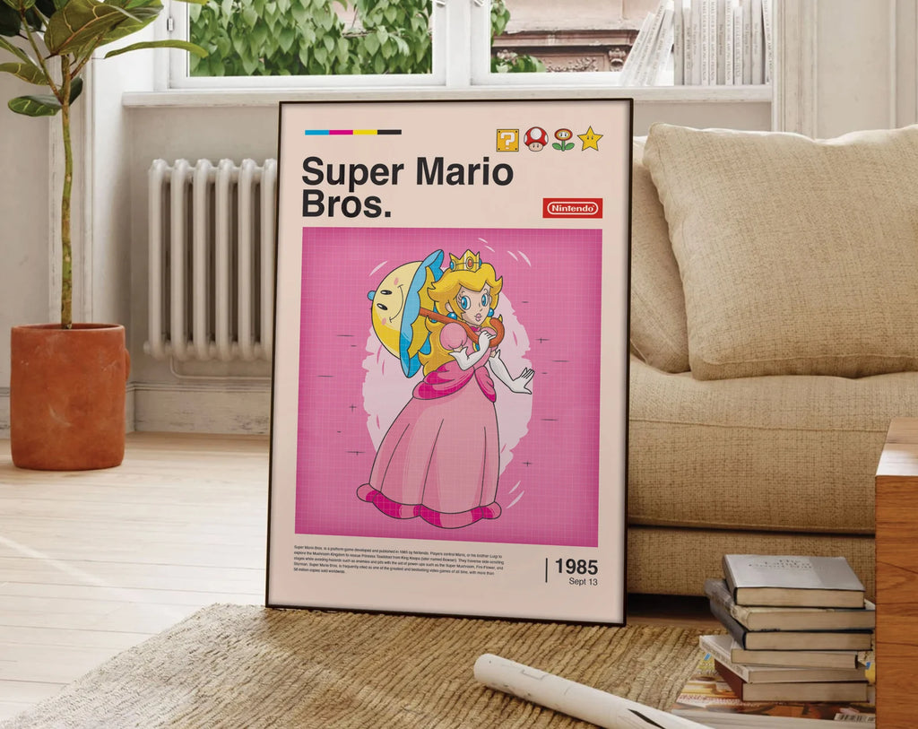 Super Mario Bros Retro Oyun Posteri - Oyun Posterleri No.20