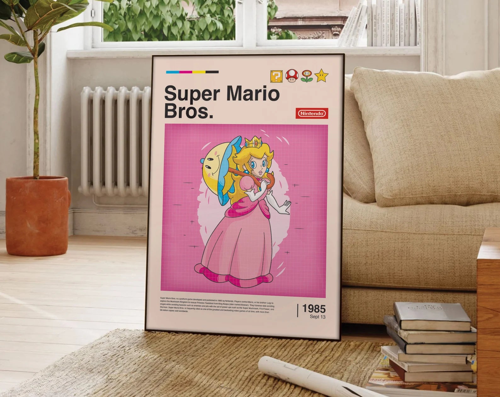 Super Mario Bros Retro Oyun Posteri - Oyun Posterleri No.20