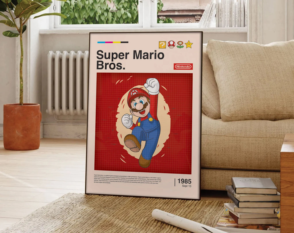 Super Mario Retro Oyun Posteri - Oyun Posterleri No.15