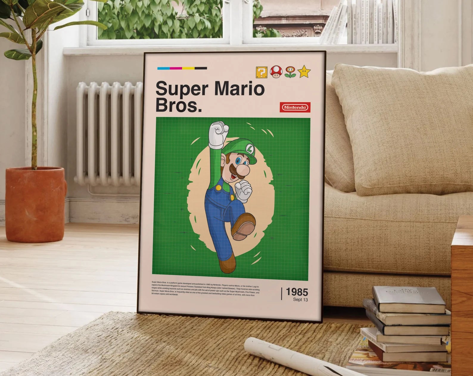Super Mario Bros Retro Oyun Posteri - Oyun Posterleri No.18