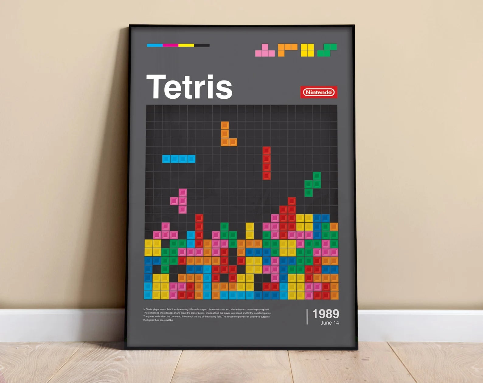 Tetris Retro Oyun Posteri - Oyun Posterleri No.26