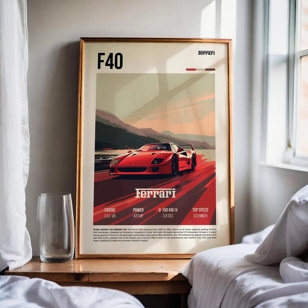 Ferrari F40 Posteri - Araba Posterleri No.4