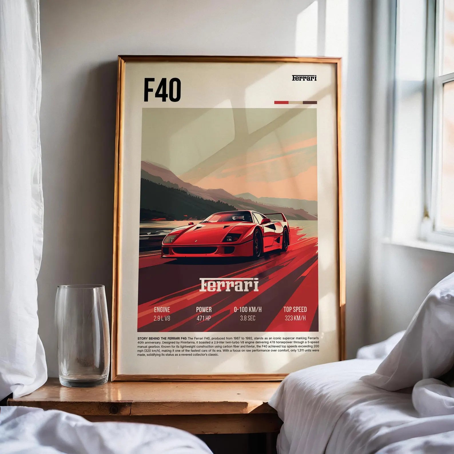 Ferrari F40 Posteri - Araba Posterleri No.4