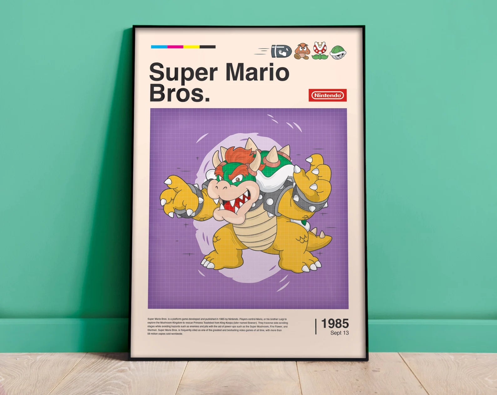 Super Mario Bros Retro Oyun Posteri - Oyun Posterleri No.19