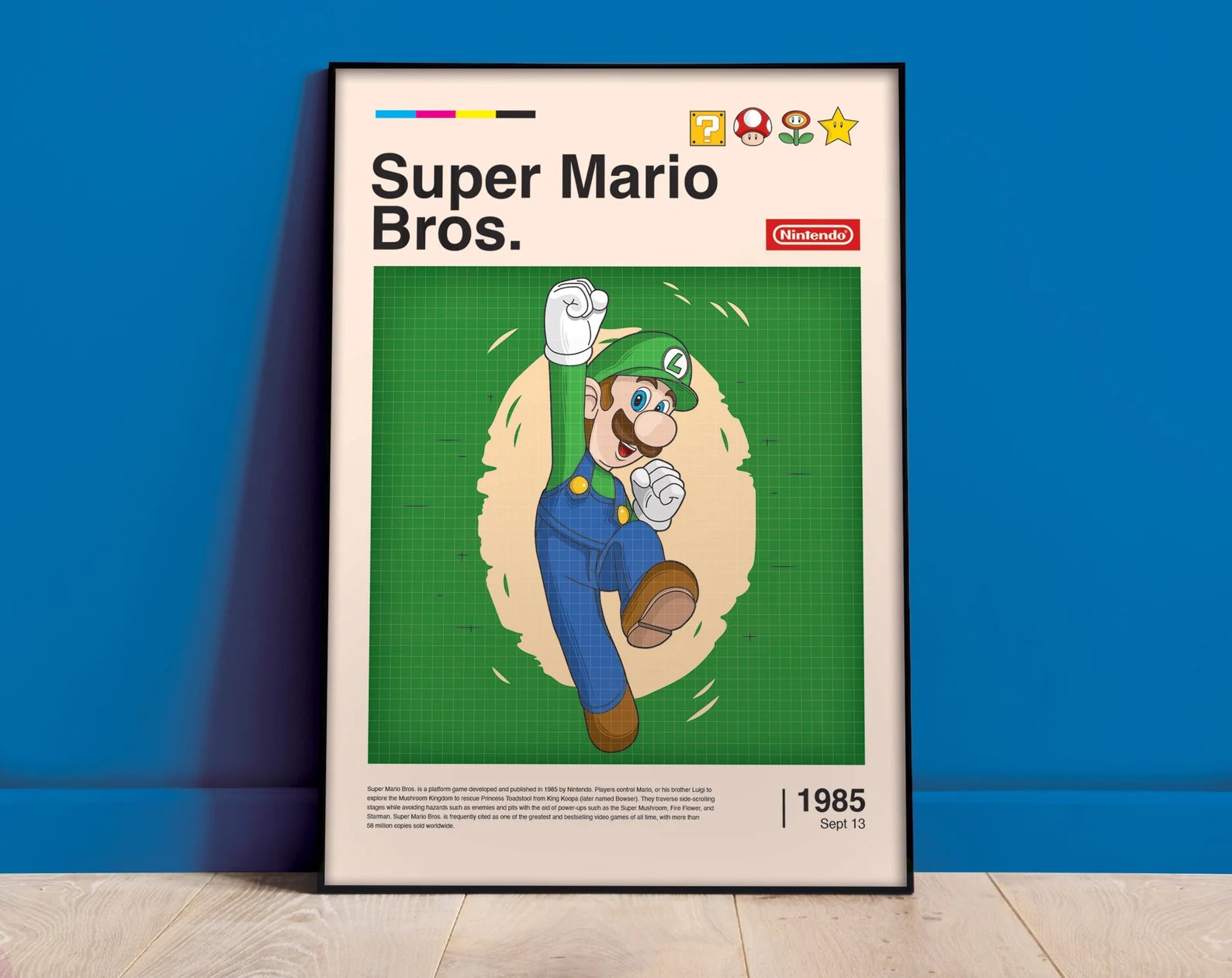 Super Mario Bros Retro Oyun Posteri - Oyun Posterleri No.18
