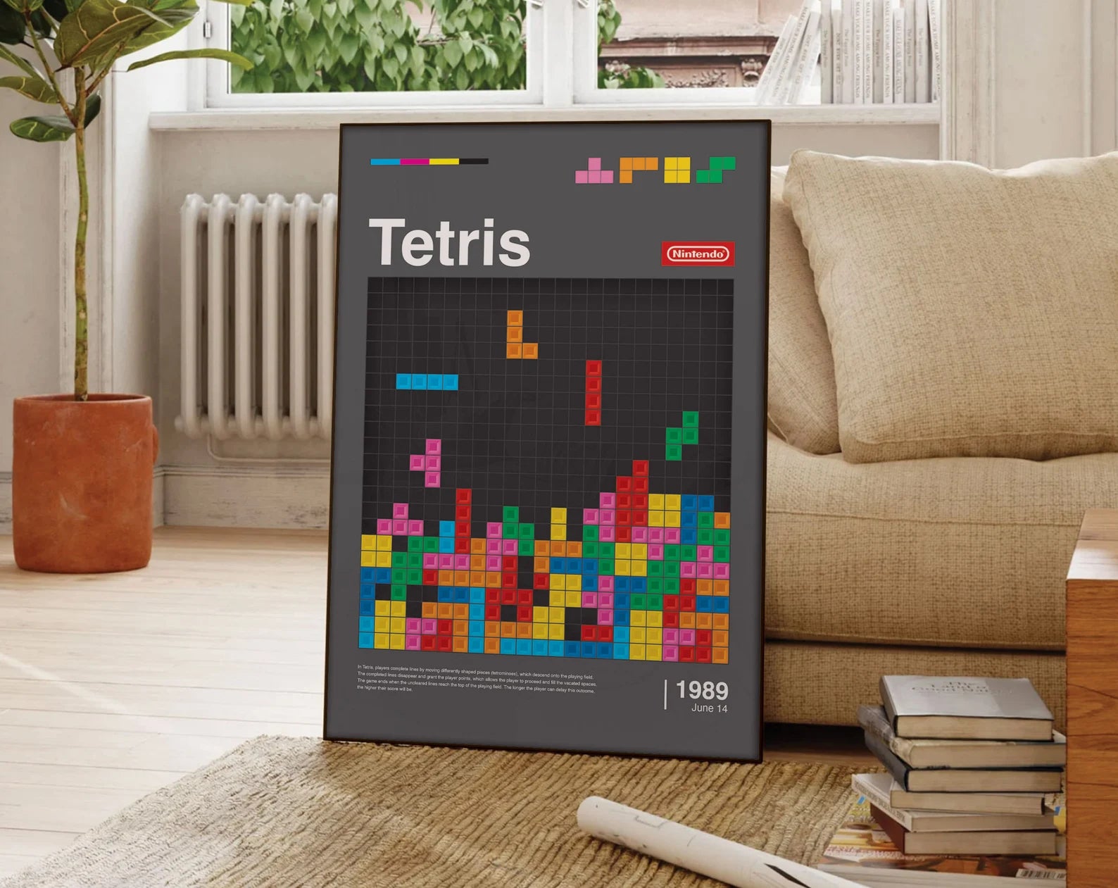 Tetris Retro Oyun Posteri - Oyun Posterleri No.26