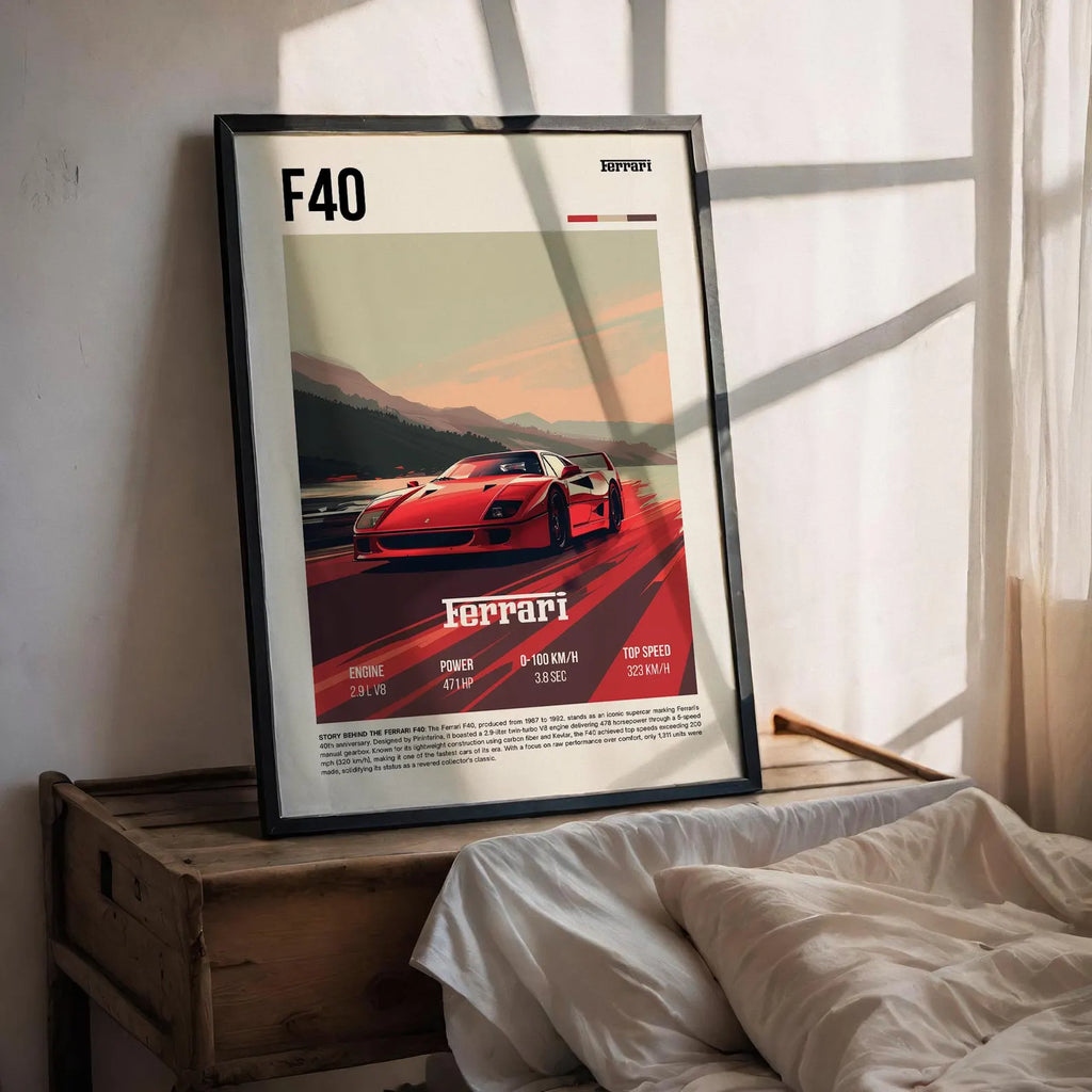 Ferrari F40 Posteri - Araba Posterleri No.4
