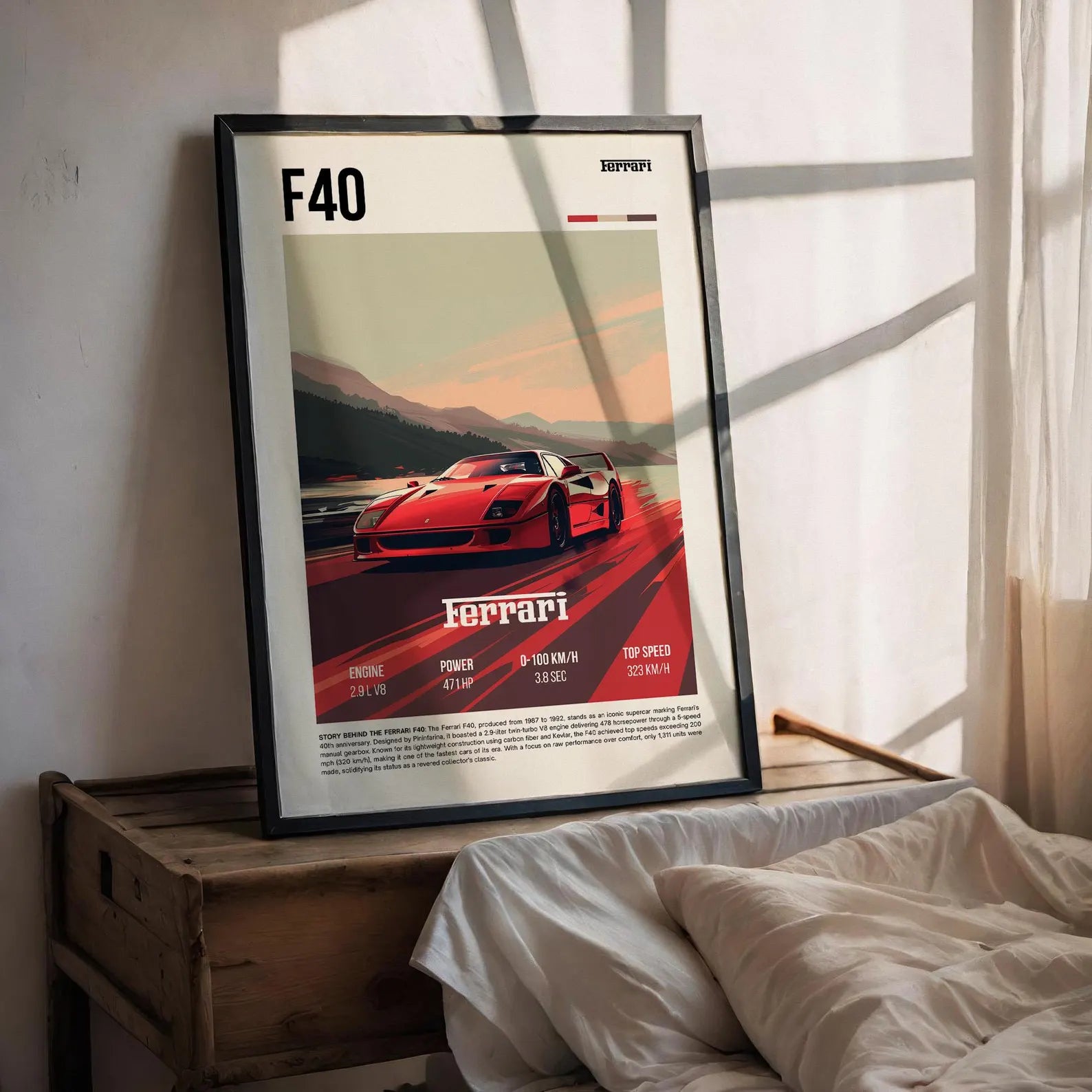 Ferrari F40 Posteri - Araba Posterleri No.4