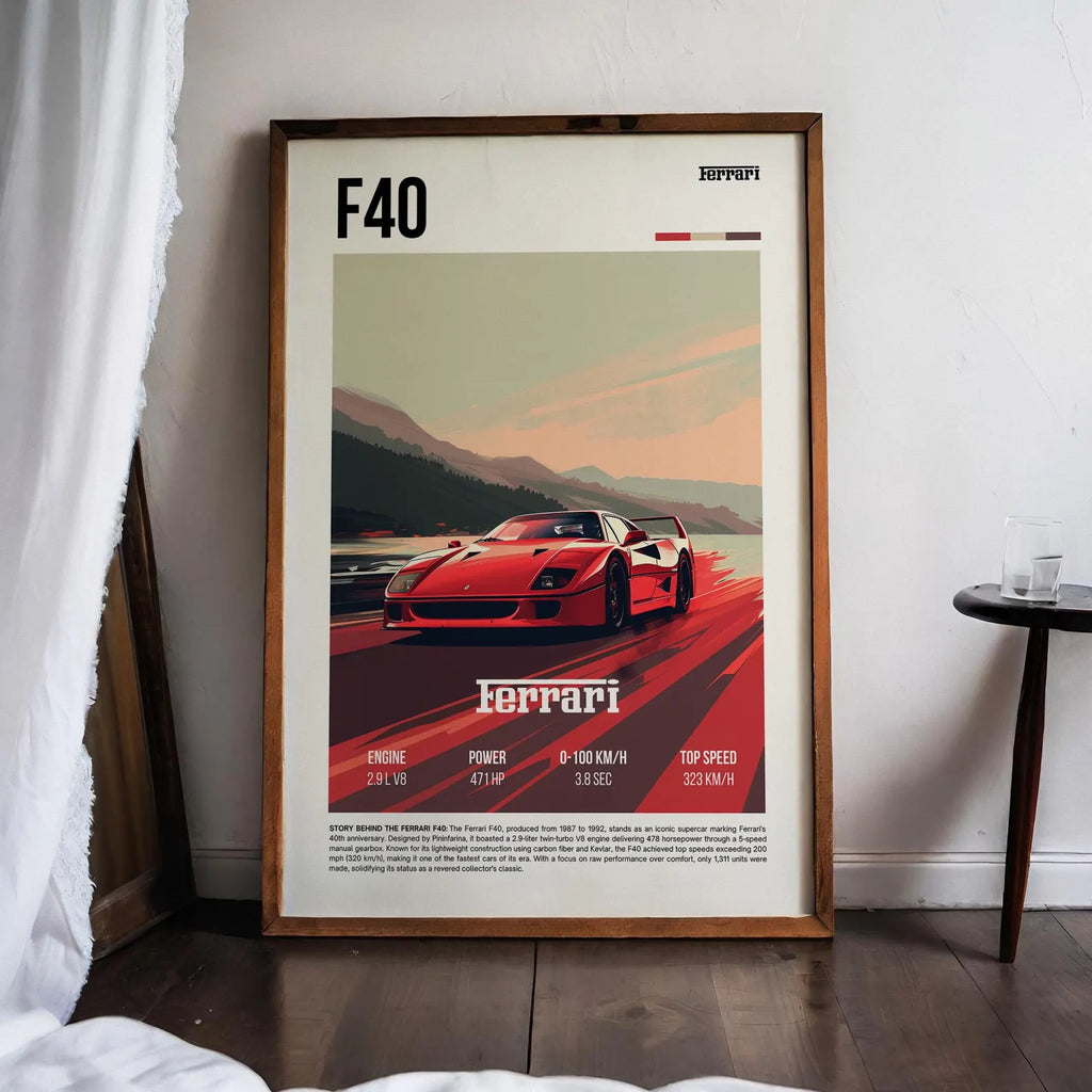Ferrari F40 Posteri - Araba Posterleri No.4