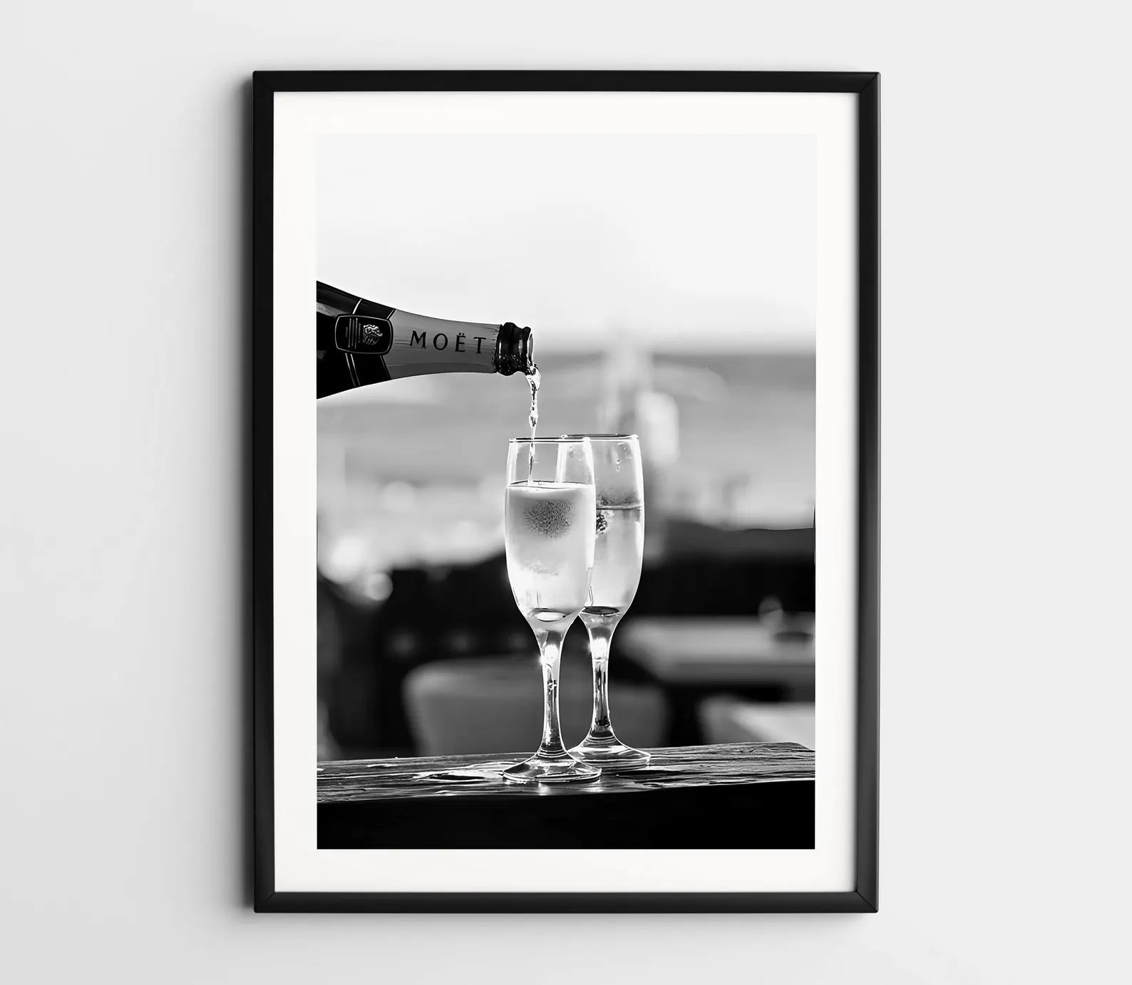 Siyah & Beyaz Moet Şampanya Posteri - Siyah & Beyaz Posterler No.10