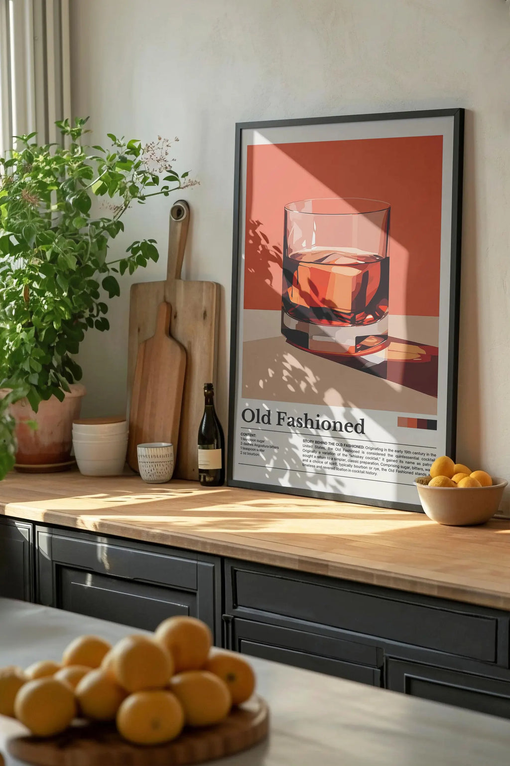 Old Fashioned Kokteyl Posteri