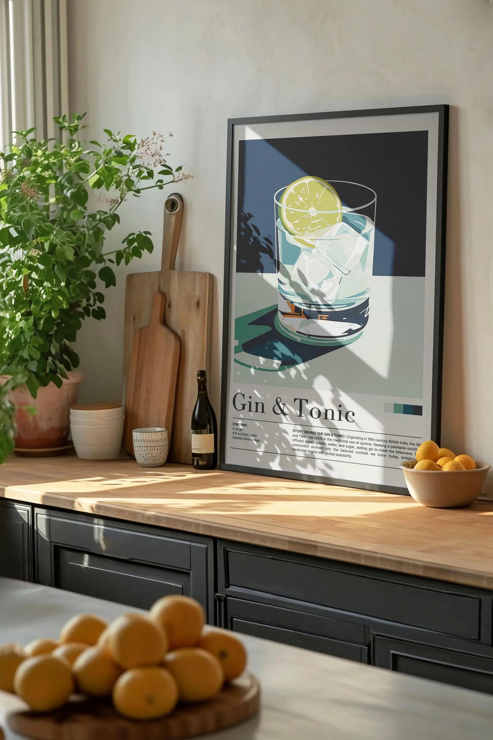 Gin & Tonic Kokteyl Posteri