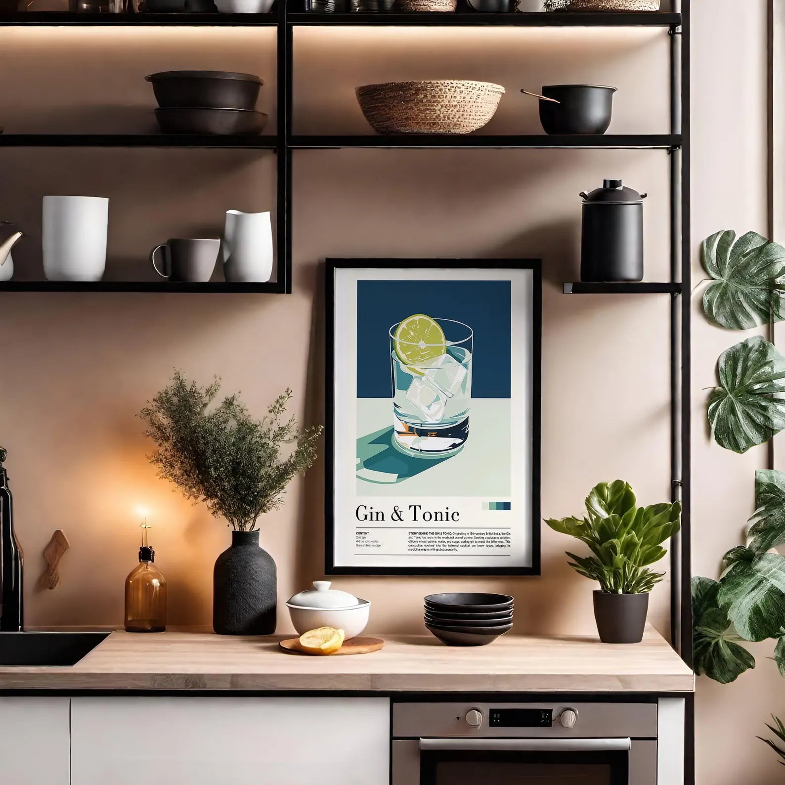 Gin & Tonic Kokteyl Posteri