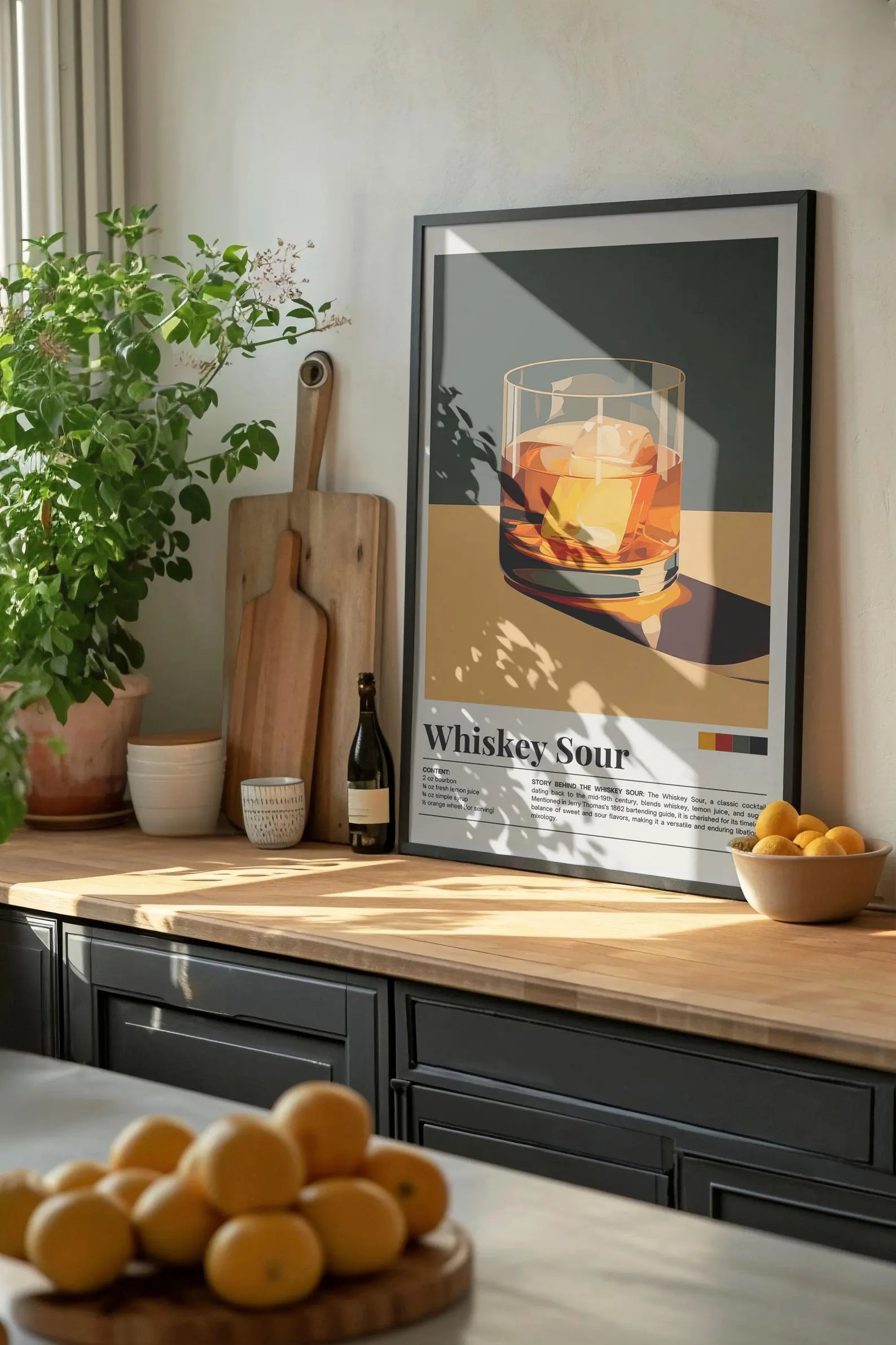 Whiskey Sour Kokteyl Posteri
