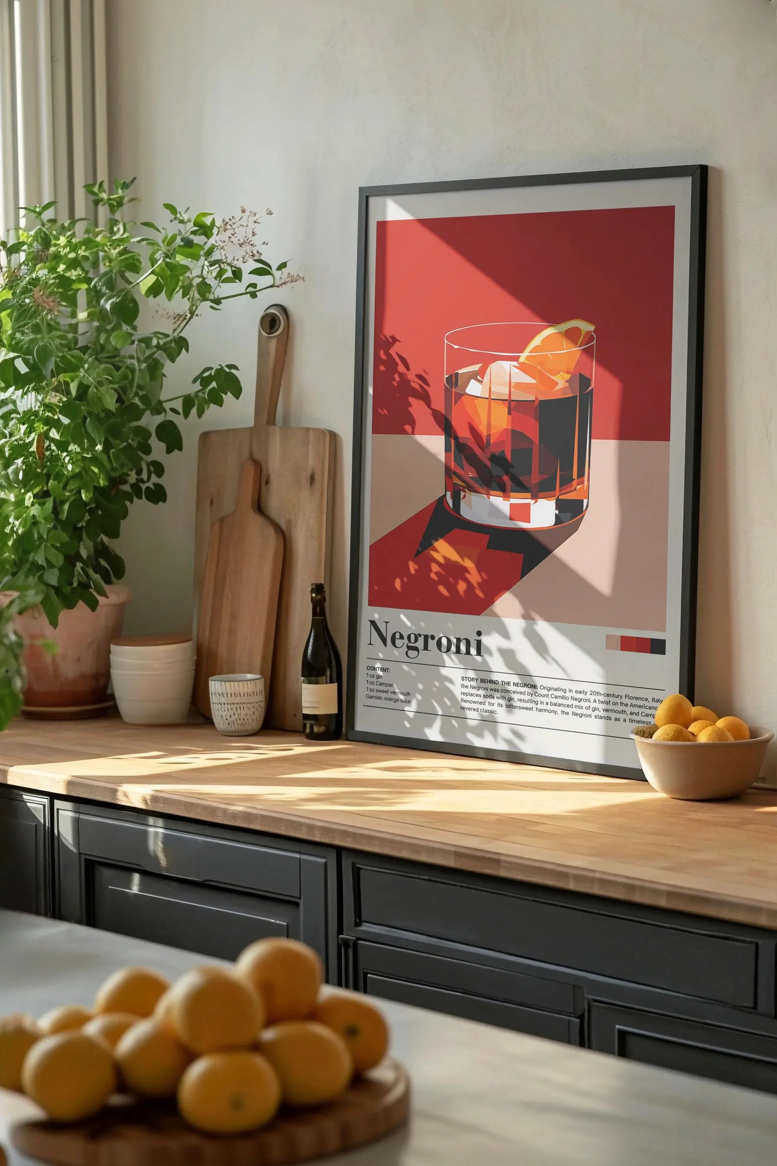Vintage Negroni Kokteyl Posteri
