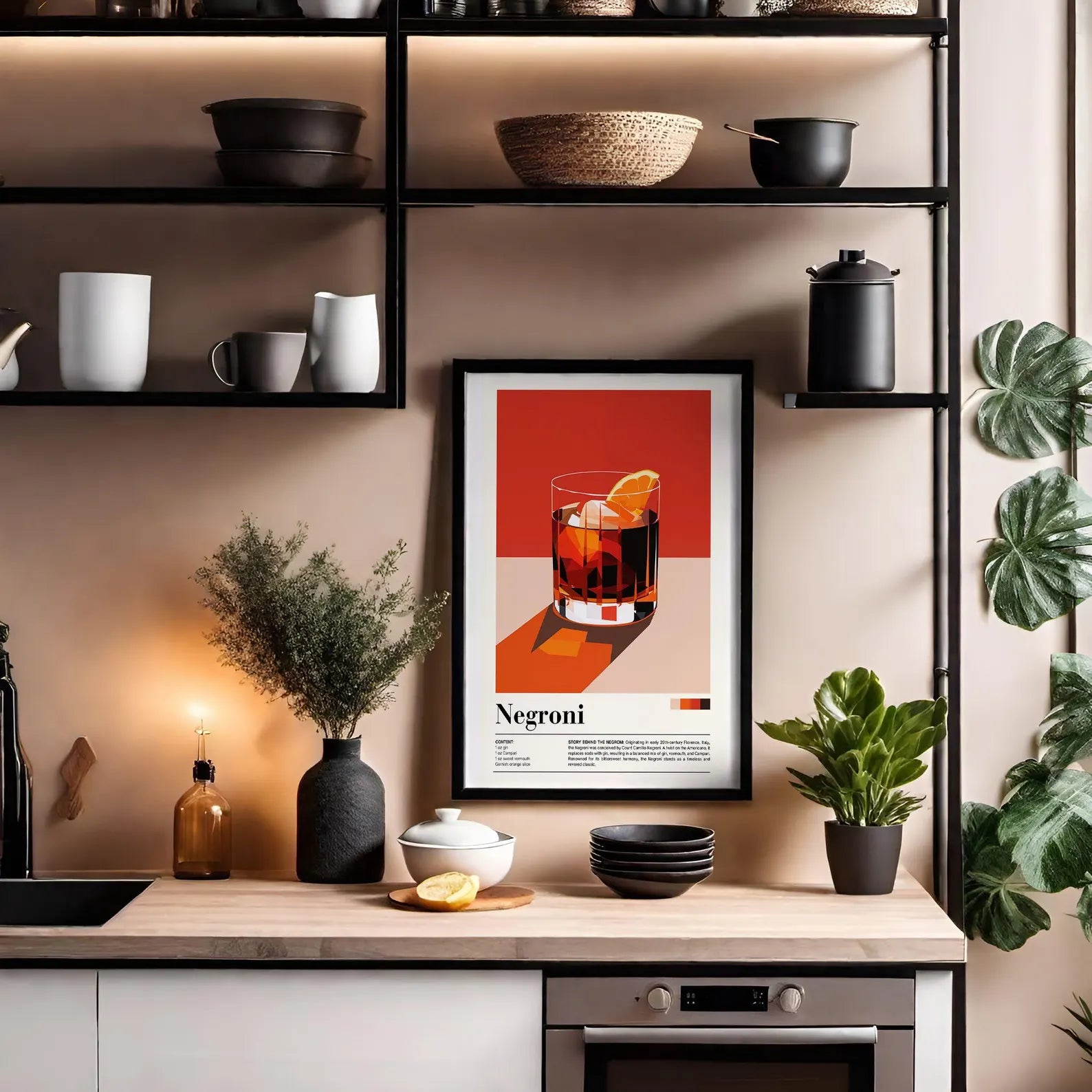 Vintage Negroni Kokteyl Posteri