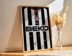 Beşiktaş 100. Yıl Forması Posteri - Takım Posterleri No.1