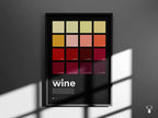 Şarap Renkleri Posteri - Siyah – Wine Color Chart Duvar Dekoru