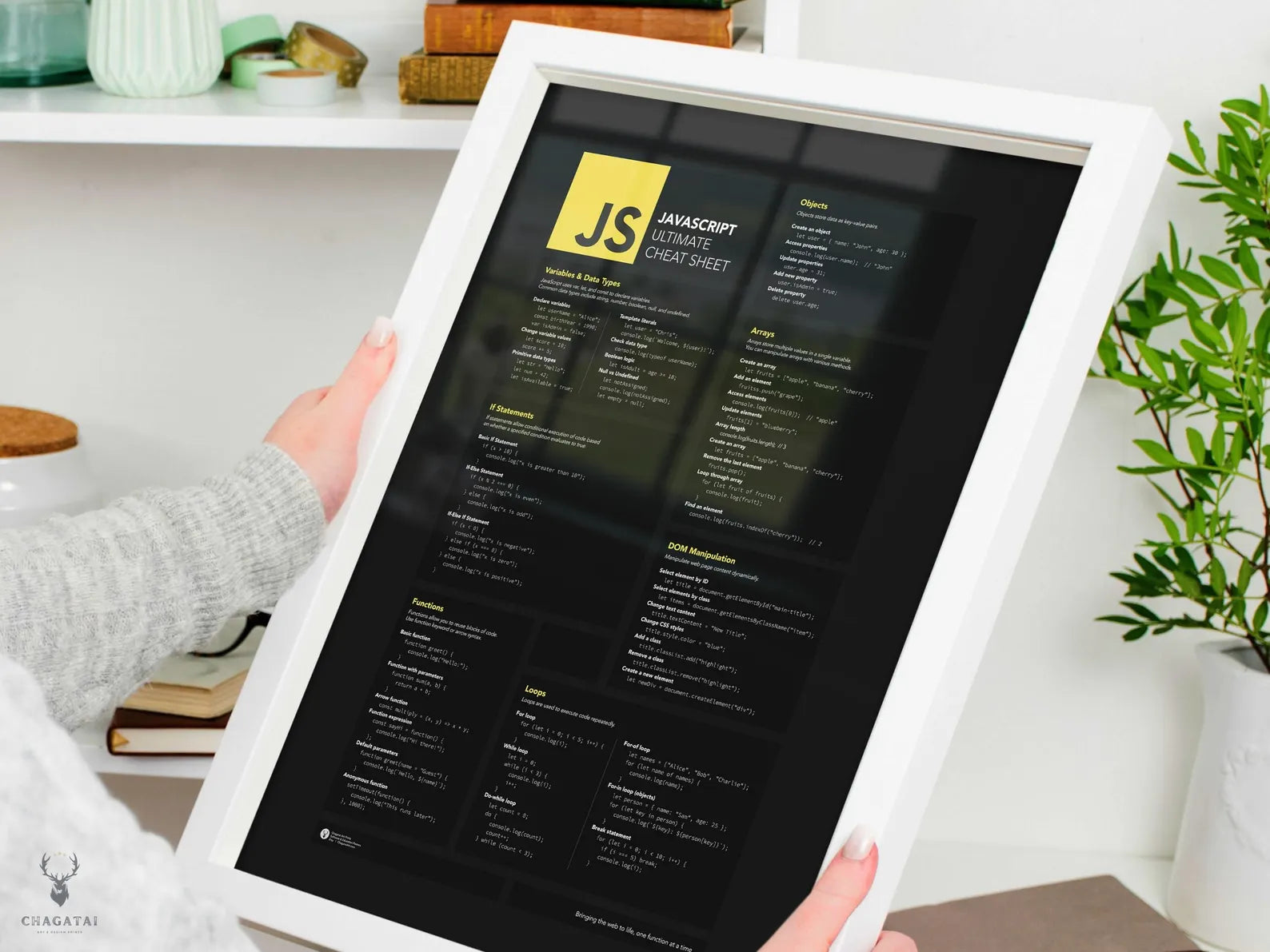 JavaScript Ultimate Cheat Sheet Posteri - Web Geliştiricileri İçin